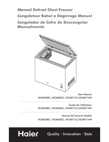 haier freezer hcm050ec manual